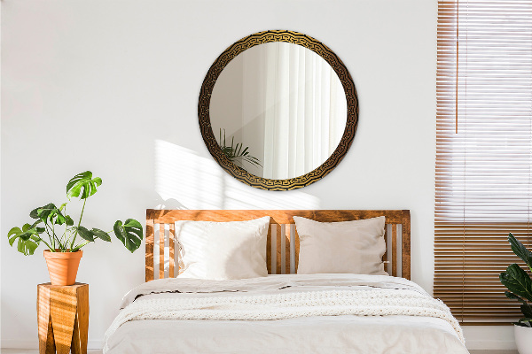 Espejo redondo impreso decorativo redondo Adorno griego