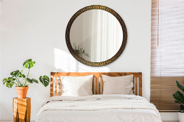 Espejo redondo impreso decorativo redondo Adorno griego