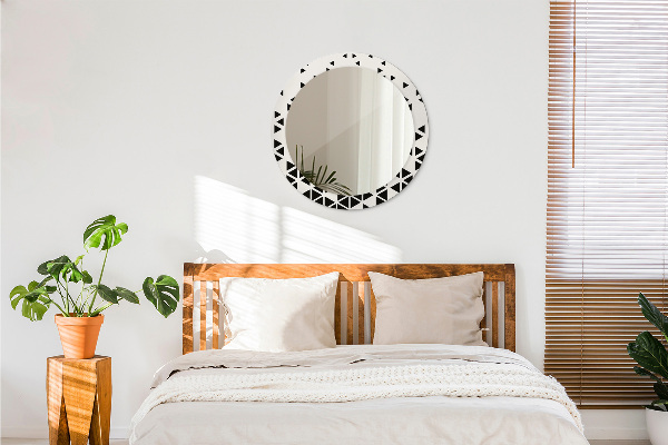 Espejo redondo con decoración Abstracto geométrico