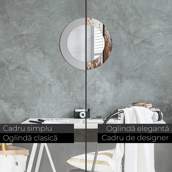 Espejo ścienne decorativo redondo Madera oscura de época