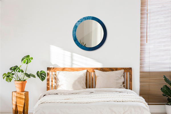 Espejo redondo marco con estampado decorativo Arte abstracto