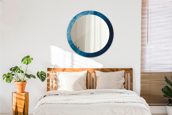 Espejo redondo marco con estampado decorativo Arte abstracto