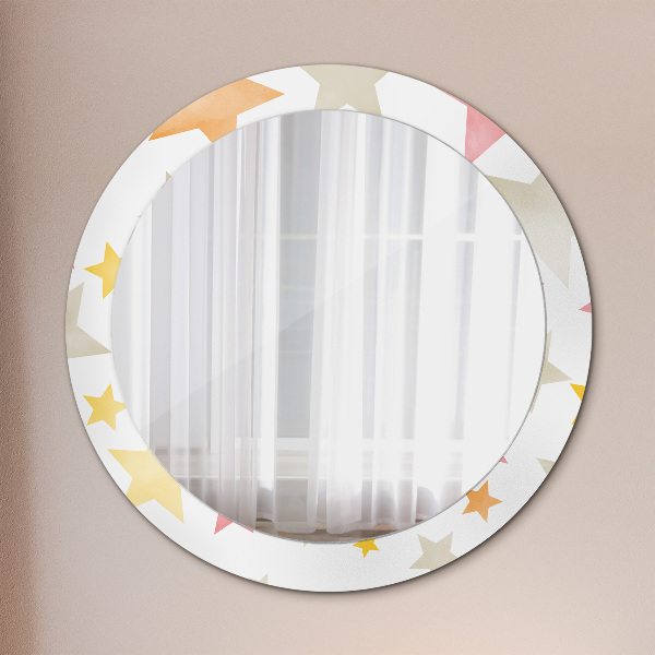 Espejo ścienne decorativo redondo Estrellas pastel