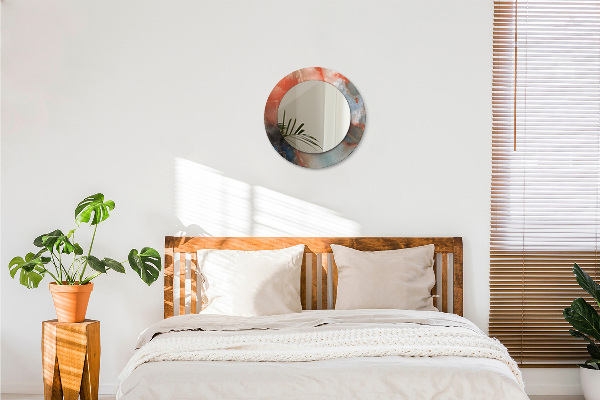 Espejo redondo marco estampado Mármoles de ónix