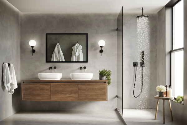 Espejo rectangular marco negro 100x70 cm