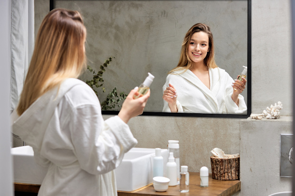 Espejo pasillo marco negro 100x70 cm