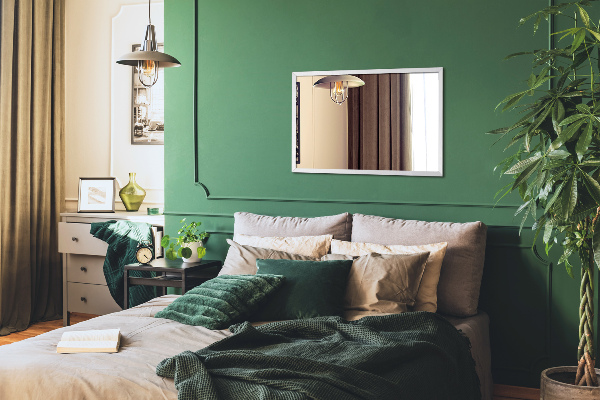 Espejo hall con marco blanco 70x50 cm