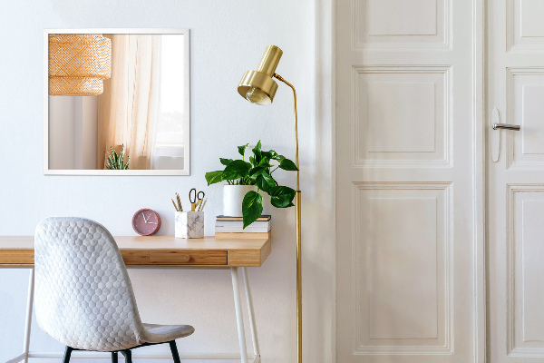 Espejo rectangular salón blanco 100x70 cm