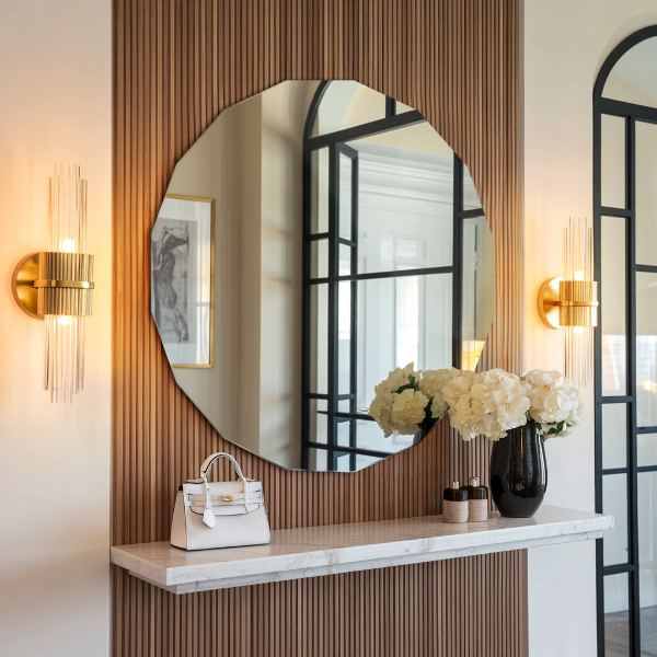  Espejo poliedro complemento moderno 100x100 cm