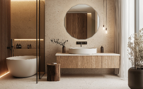  Espejo poligonal diseño único 60x60 cm