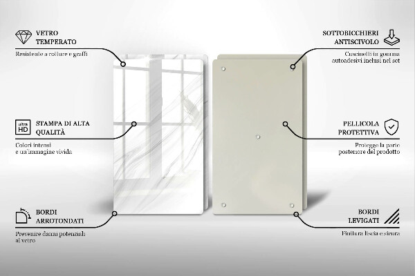 Protector pared cocina Mármol delicado