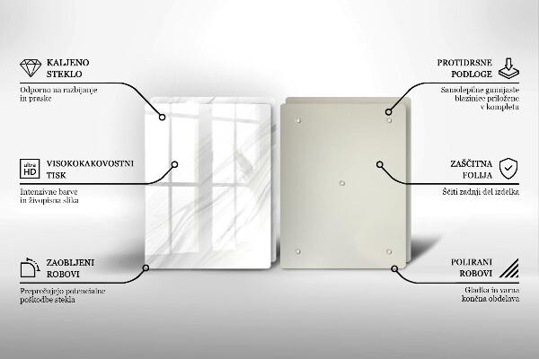 Protector pared cocina Mármol delicado