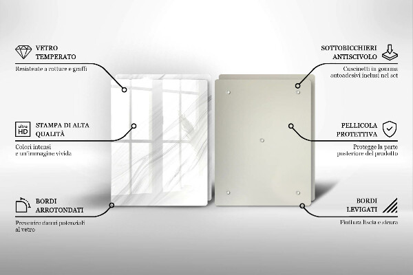 Protector pared cocina Mármol delicado