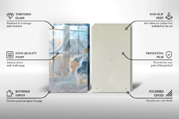 Protector pared cocina Textura de mármol