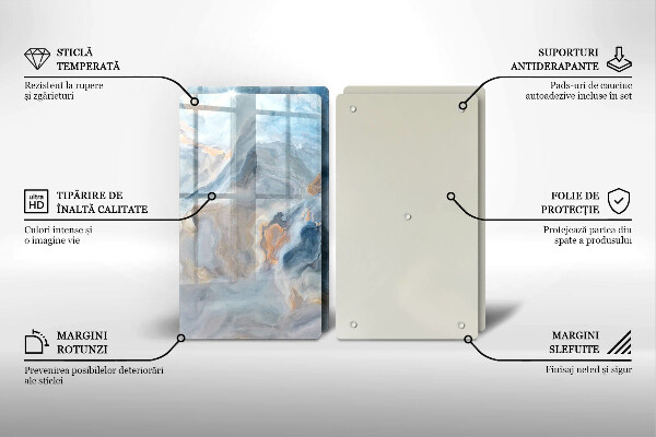 Protector pared cocina Textura de mármol