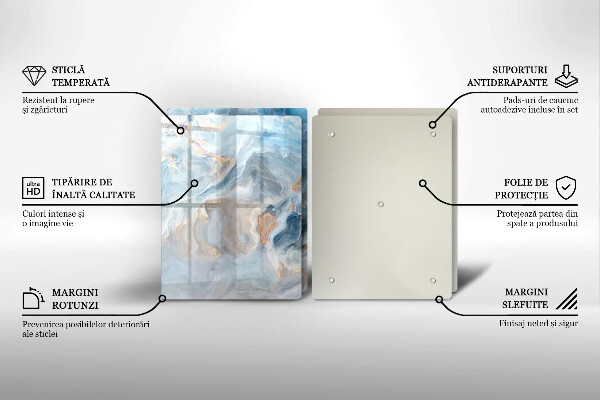 Protector pared cocina Textura de mármol