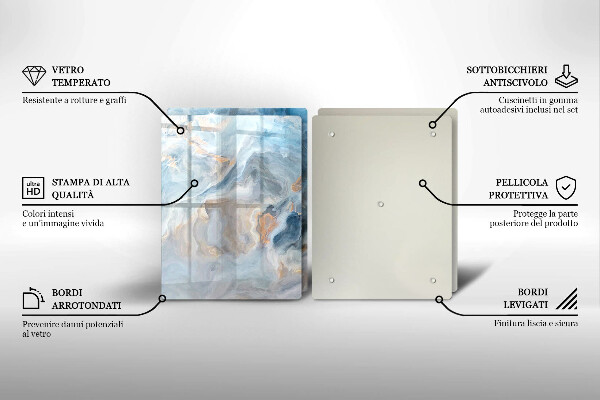 Protector pared cocina Textura de mármol