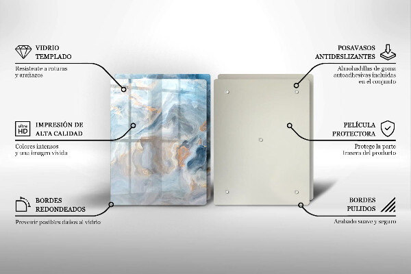 Protector pared cocina Textura de mármol