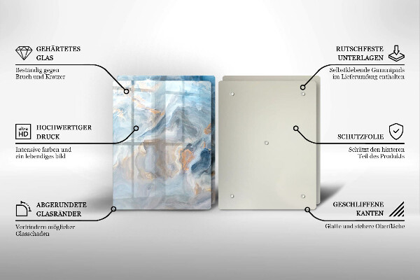 Protector pared cocina Textura de mármol