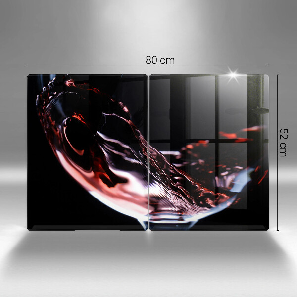 Protector pared cocina Una copa de vino tinto