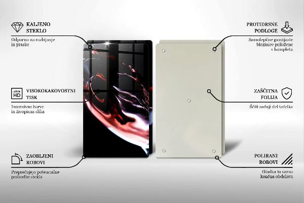 Protector pared cocina Una copa de vino tinto