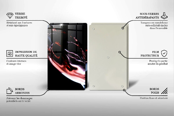 Protector pared cocina Una copa de vino tinto