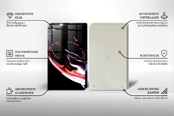 Protector pared cocina Una copa de vino tinto