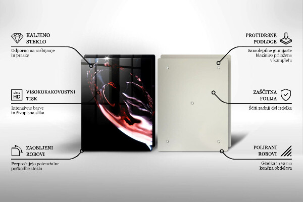 Protector pared cocina Una copa de vino tinto