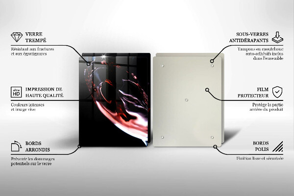 Protector pared cocina Una copa de vino tinto