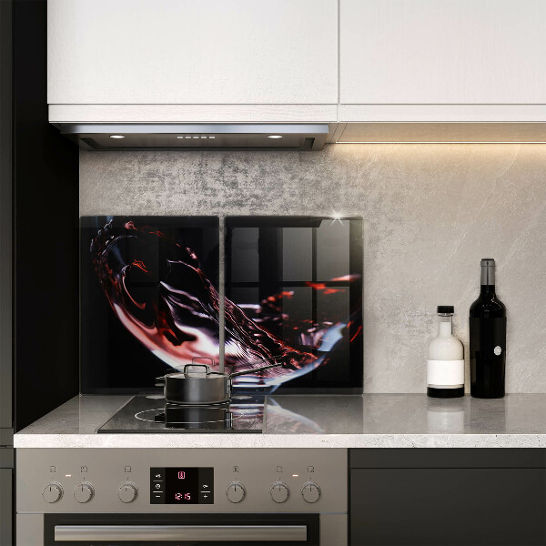 Protector pared cocina Una copa de vino tinto