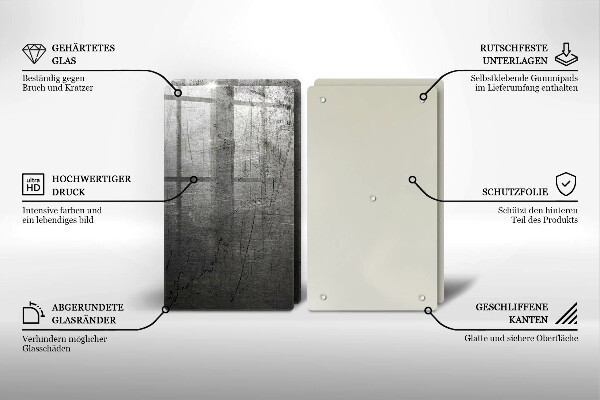 Protector pared cocina Textura metálica