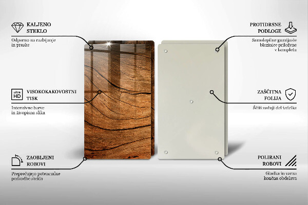 Protector pared cocina Textura de tablero de madera