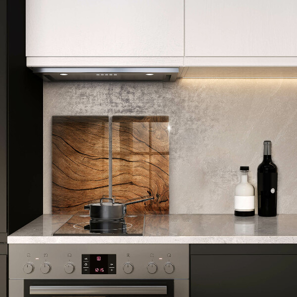 Protector pared cocina Textura de tablero de madera