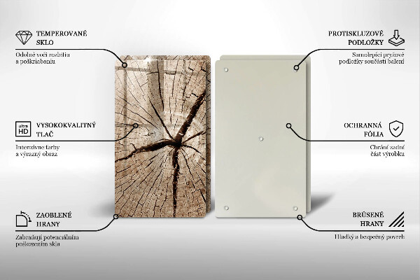 Protector pared cocina Sección transversal de un árbol