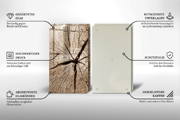 Protector pared cocina Sección transversal de un árbol