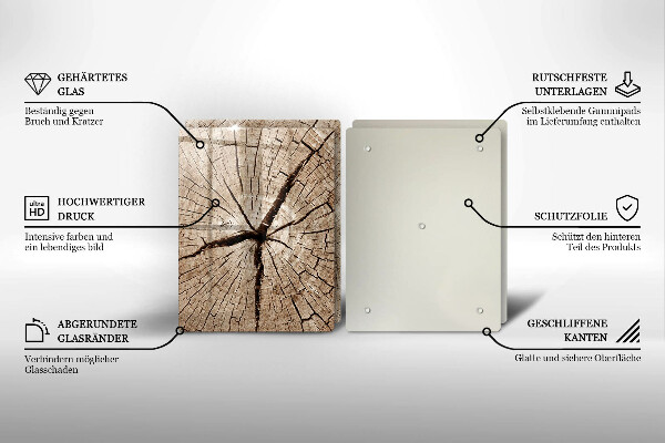 Protector pared cocina Sección transversal de un árbol