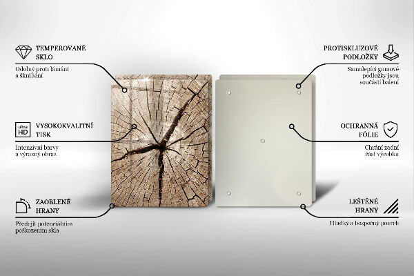 Protector pared cocina Sección transversal de un árbol