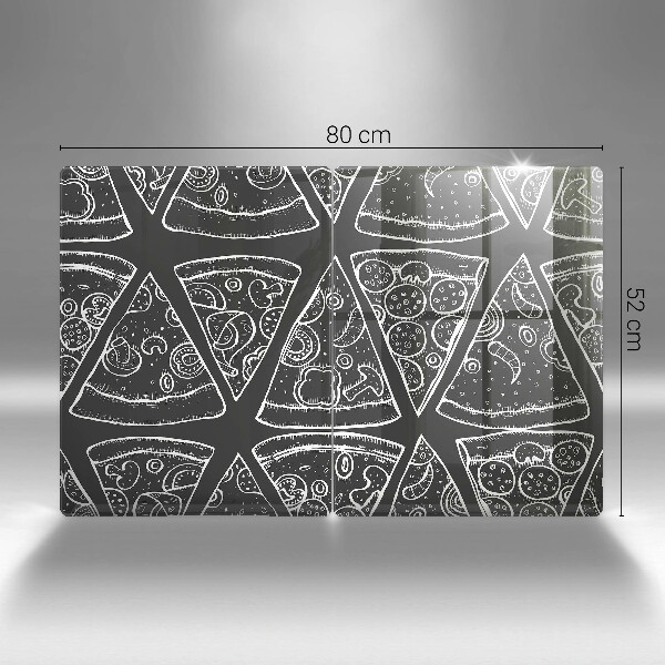 Protector pared cocina Ilustración de pizza