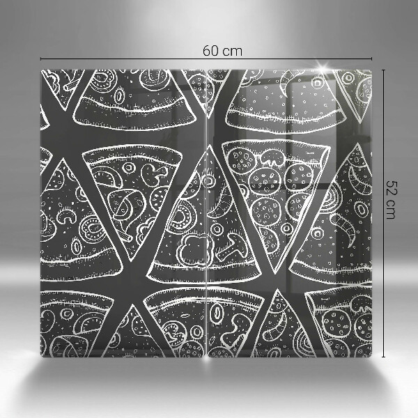 Protector pared cocina Ilustración de pizza