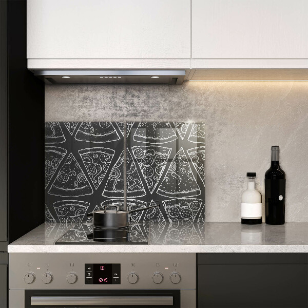 Protector pared cocina Ilustración de pizza