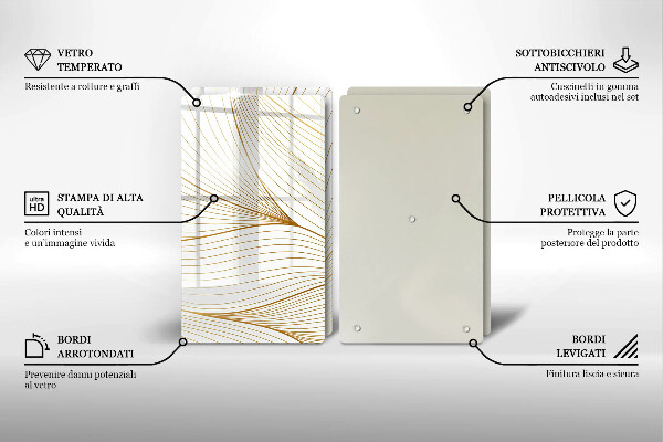 Protector pared cocina Patrón de líneas modernas