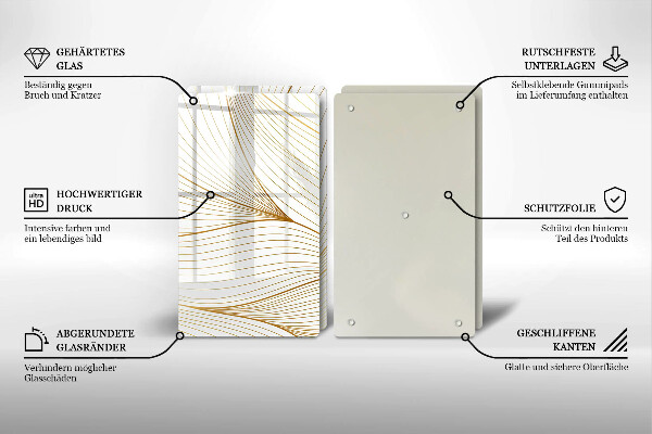 Protector pared cocina Patrón de líneas modernas