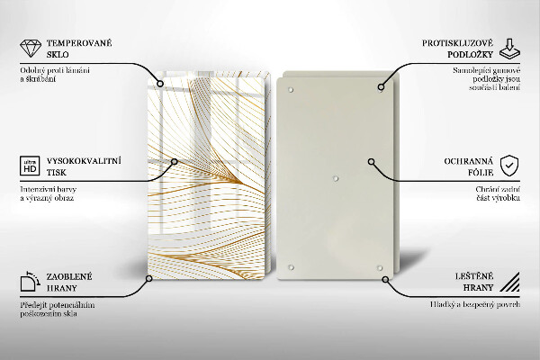 Protector pared cocina Patrón de líneas modernas