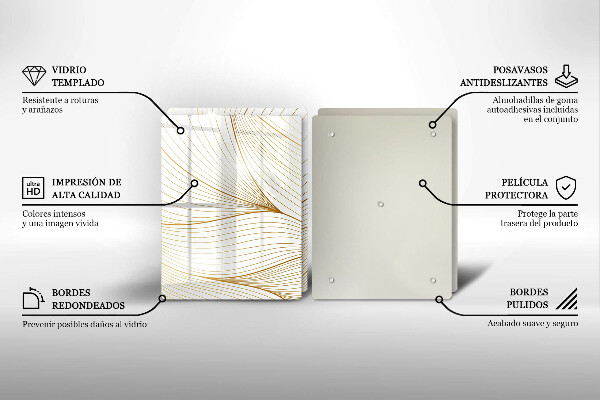 Protector pared cocina Patrón de líneas modernas