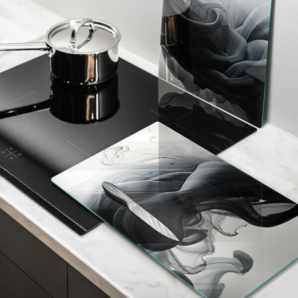 Protector pared cocina Abstracción de humo negro
