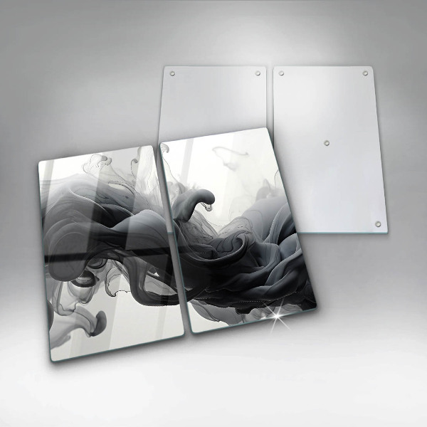 Protector pared cocina Abstracción de humo negro