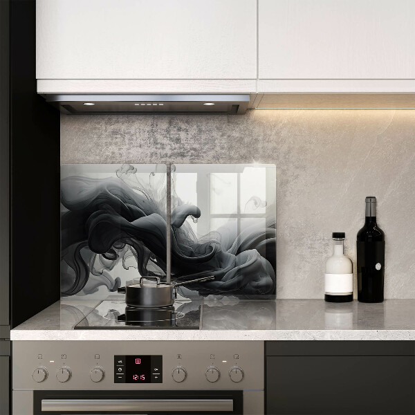 Protector pared cocina Abstracción de humo negro