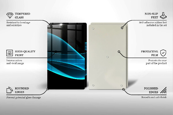 Protector pared cocina Abstracción azul