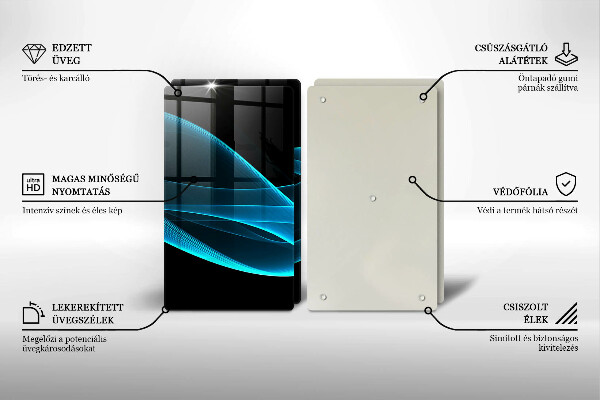 Protector pared cocina Abstracción azul