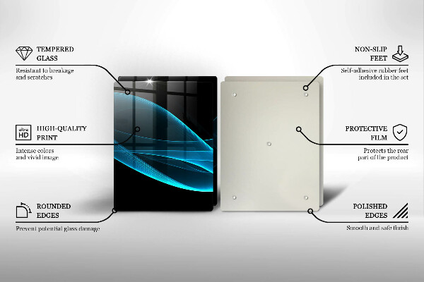 Protector pared cocina Abstracción azul